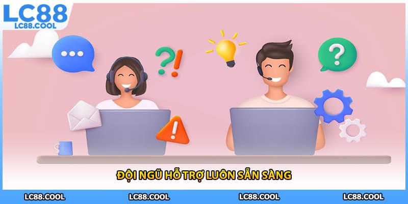 Đội ngũ hỗ trợ luôn sẵn sàng