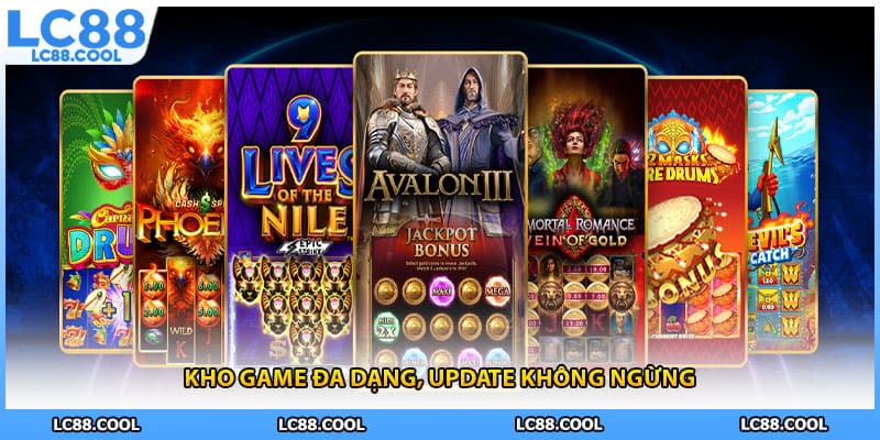 Kho game đa dạng, update không ngừng