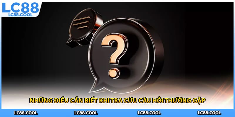 Những điều cần biết khi tra cứu câu hỏi thường gặp